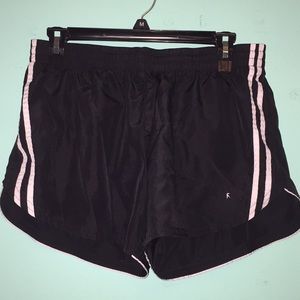 Black 2 Stripe Shorts